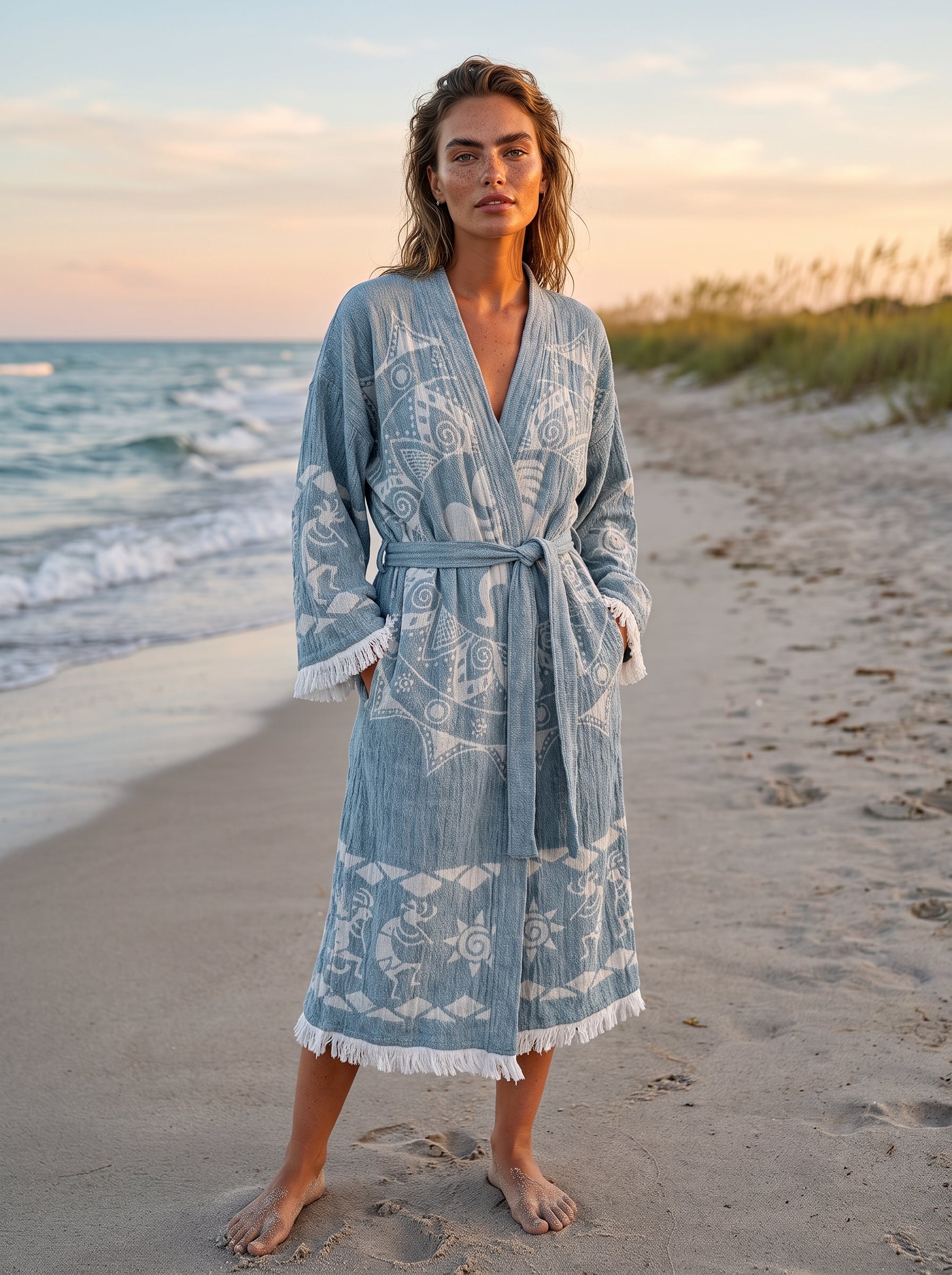 Grey Dreamcatcher Kimono