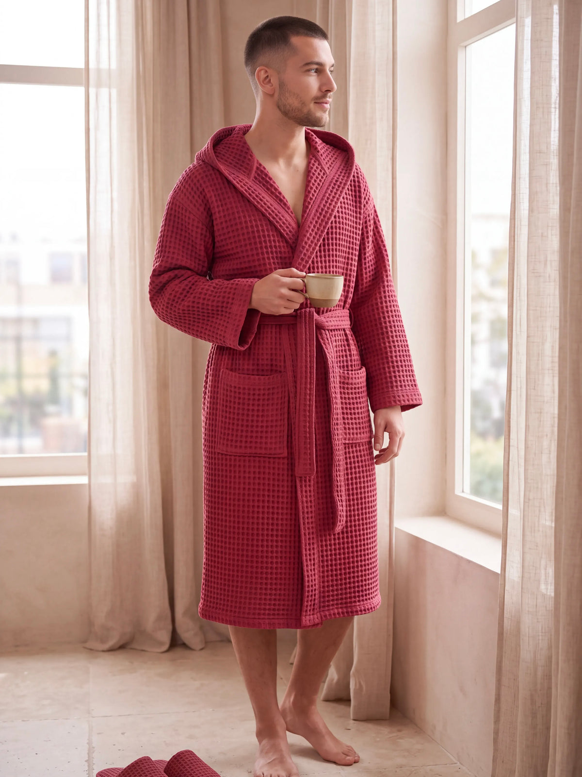 Bordo Waffle (Gofre) Bornoz