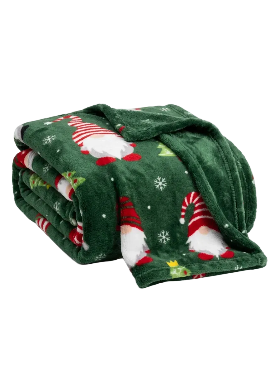 Christmas Gnome Veloute Battaniye 200 x 150 cm