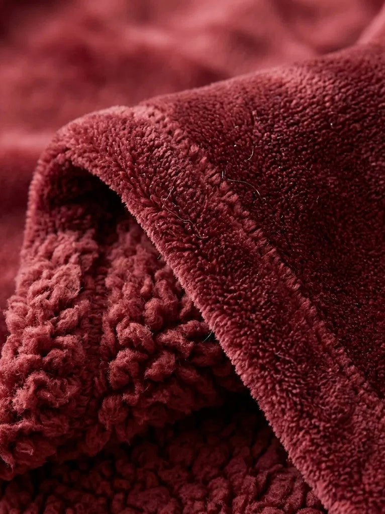 Colette Burgundy Flanel Polar Battaniye 130x 160 cm