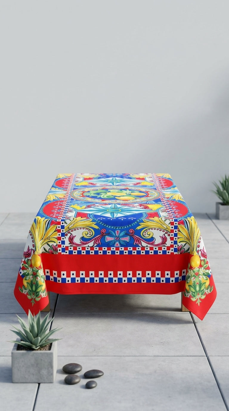 Solea Red Tablecloth