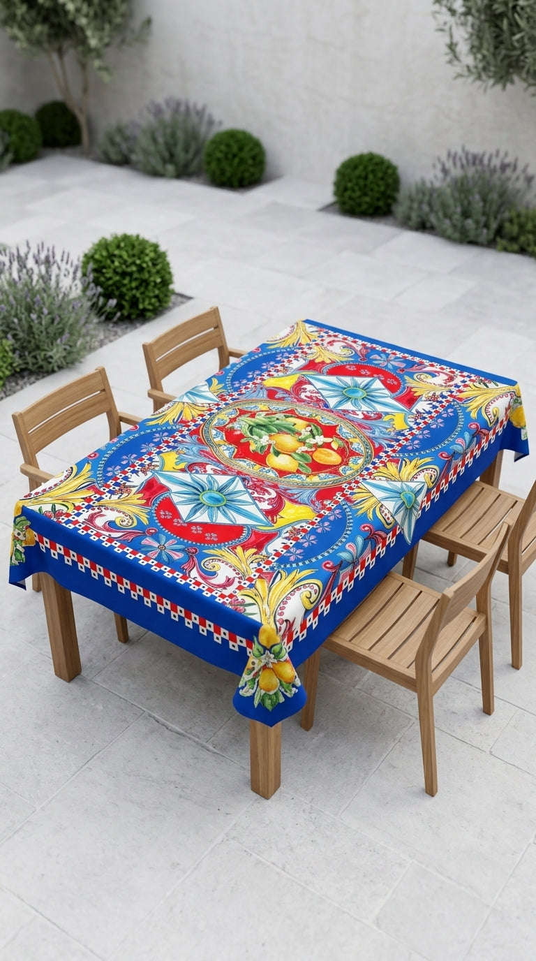 Solea Azure Tablecloth