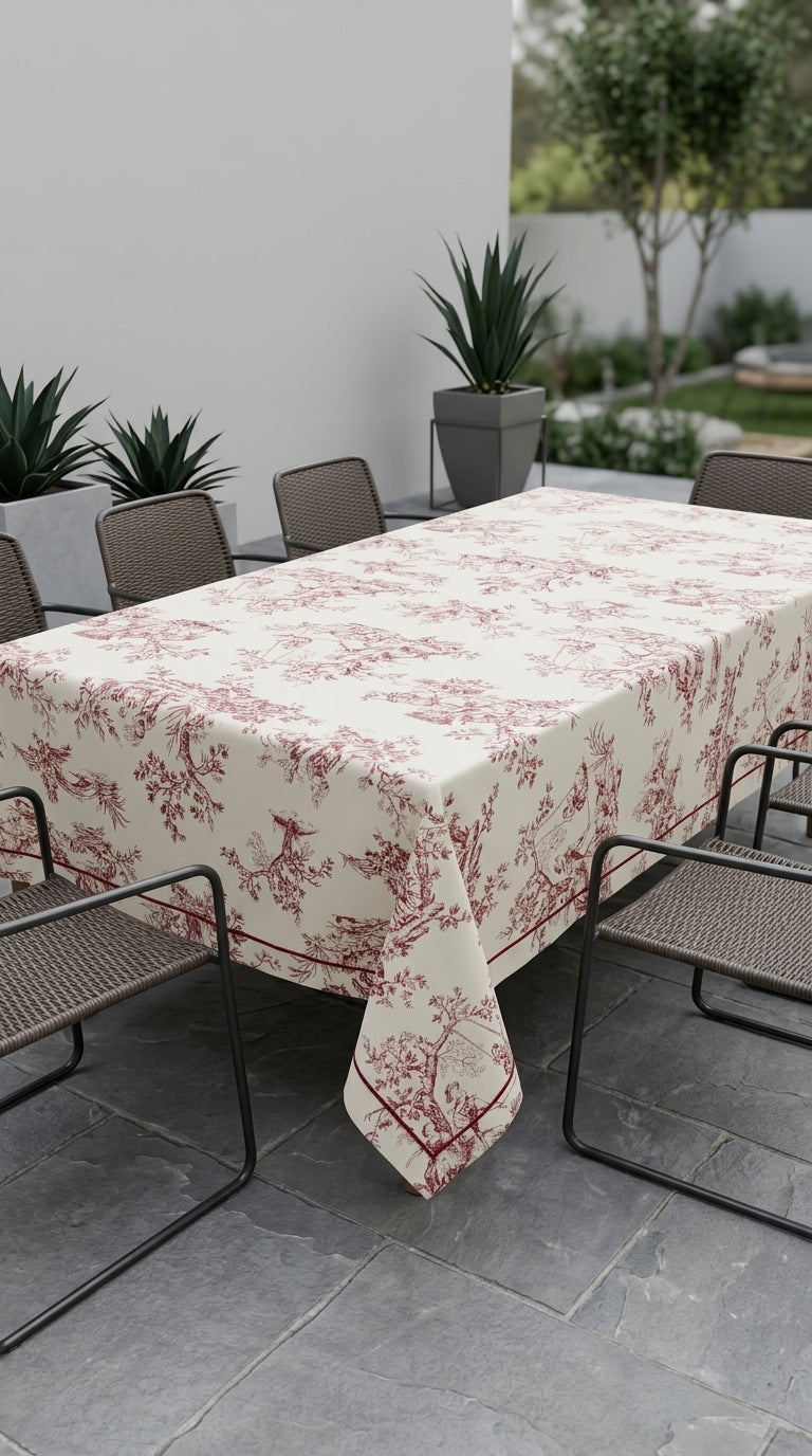 Toilea Burgundy Tablecloth