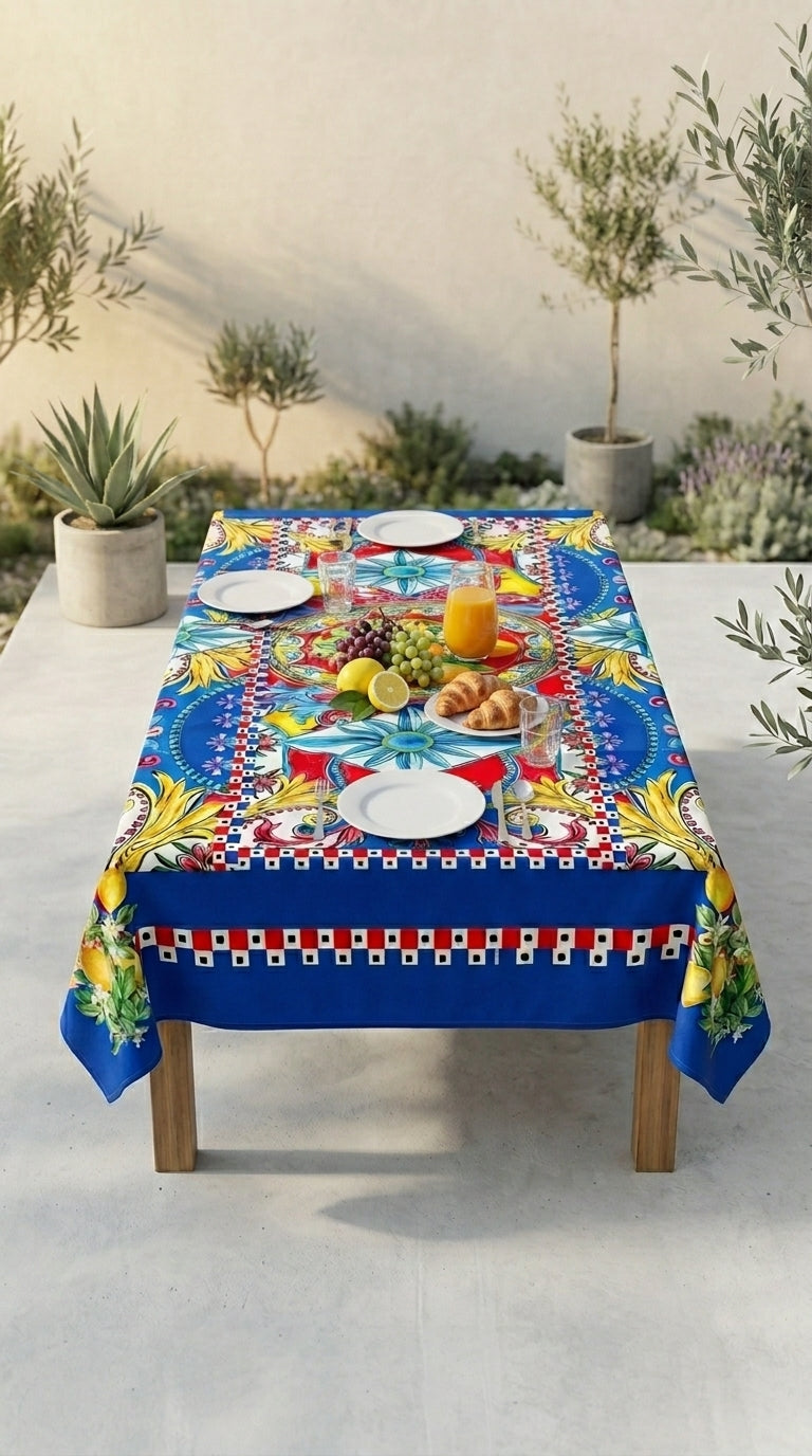 Solea Azure Tablecloth
