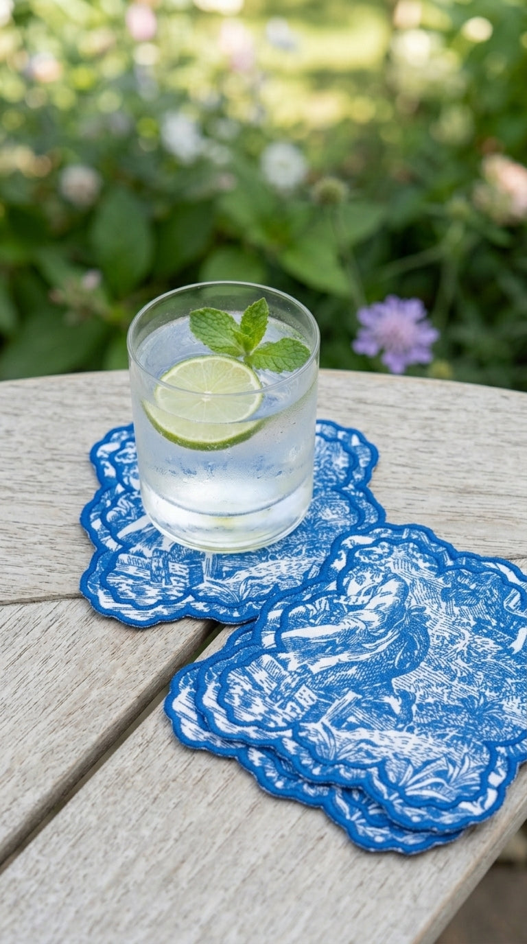 Toile Azure Kokteyl Peçetesi