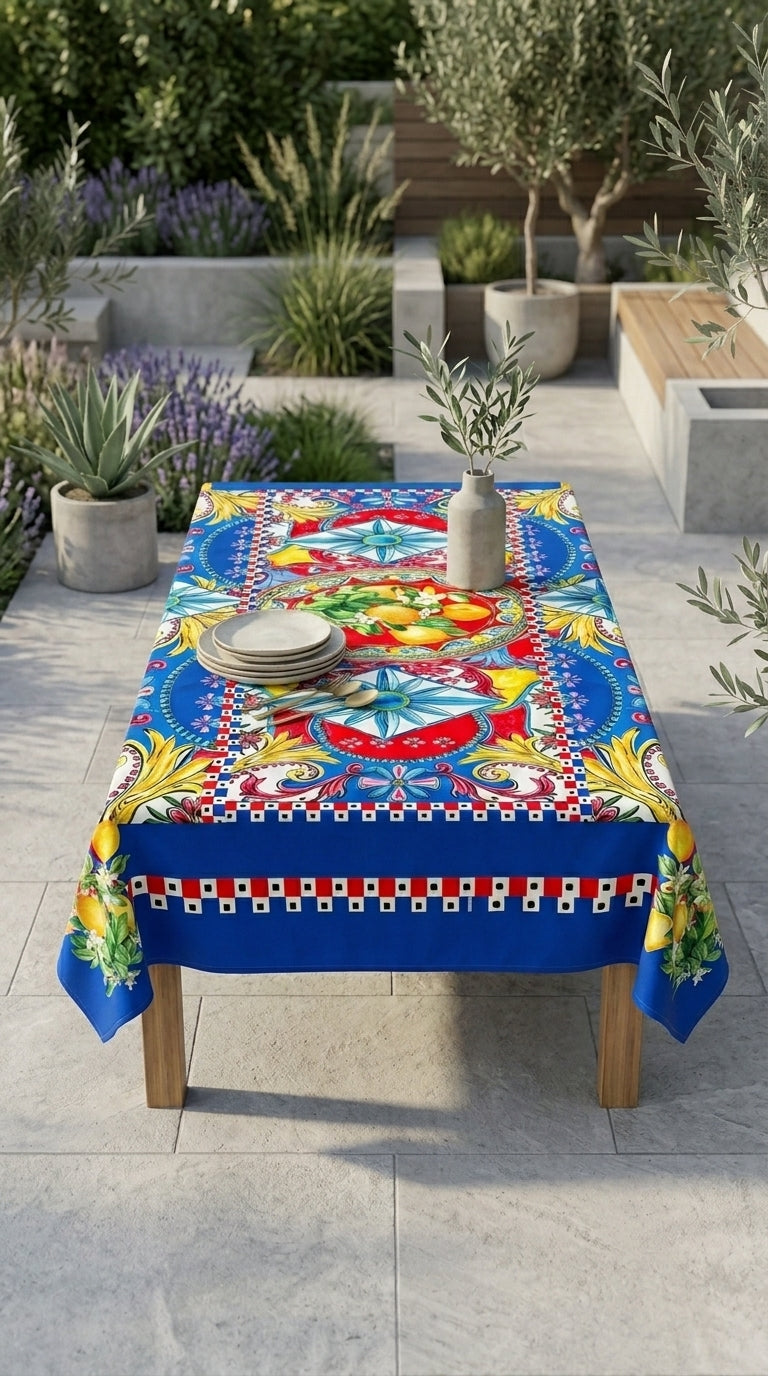 Solea Azure Tablecloth