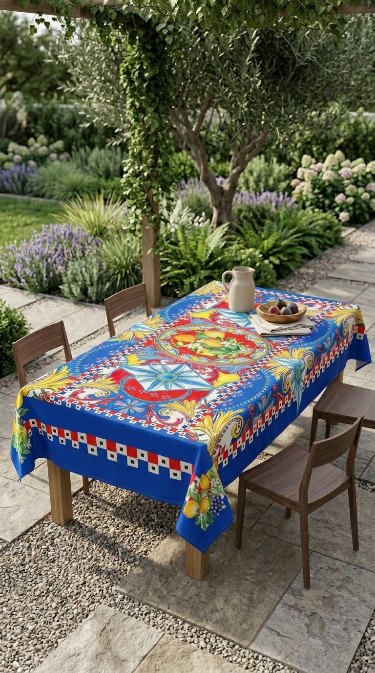 Solea Azure Tablecloth