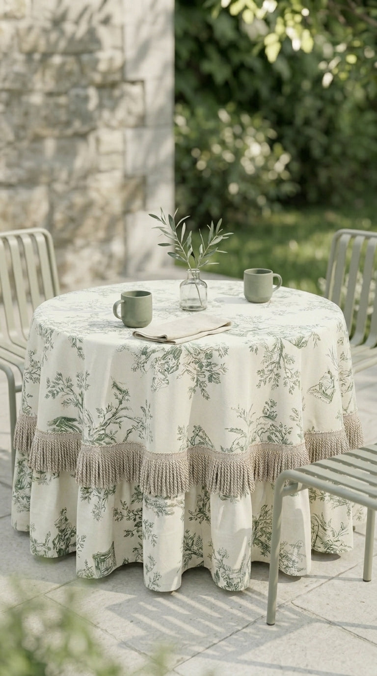 Toilea Verde Round Tablecloth