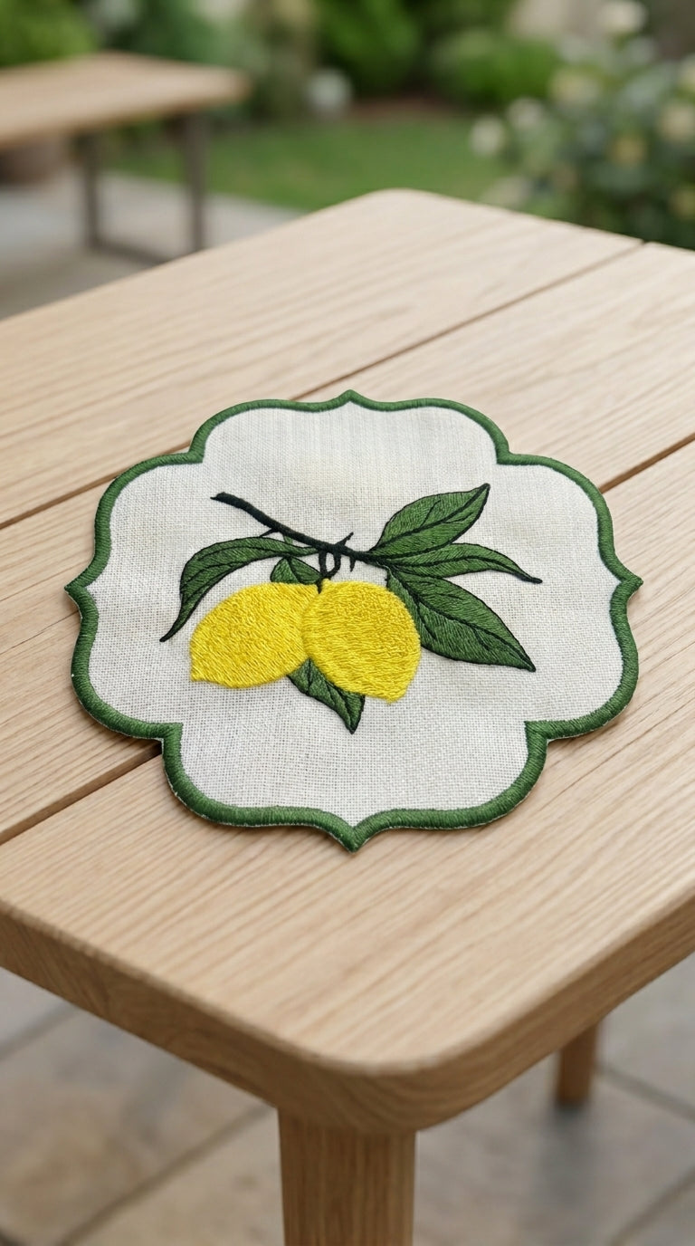 مناديل الكوكتيل المطرزة من Limonea