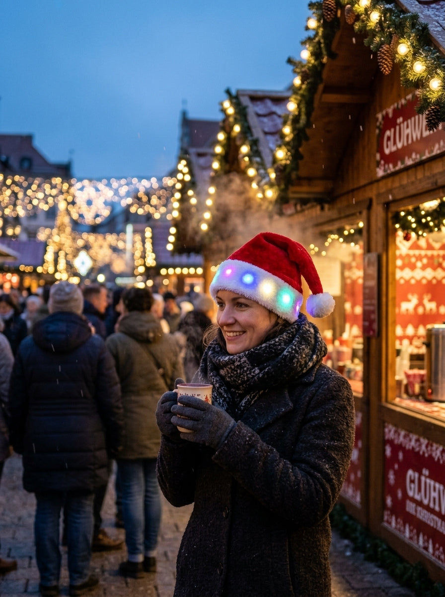 LED Işıklı Yılbaşı Noel Şapkası