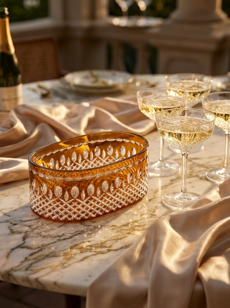Amber Imperial Oval Kristal Sunumluk