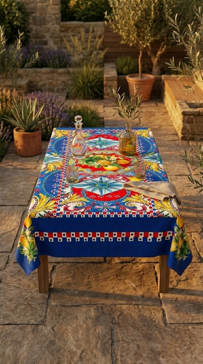 Solea Azure Tablecloth