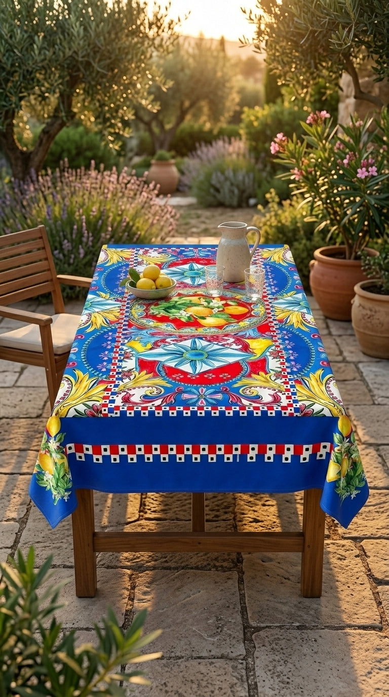 Solea Azure Tablecloth