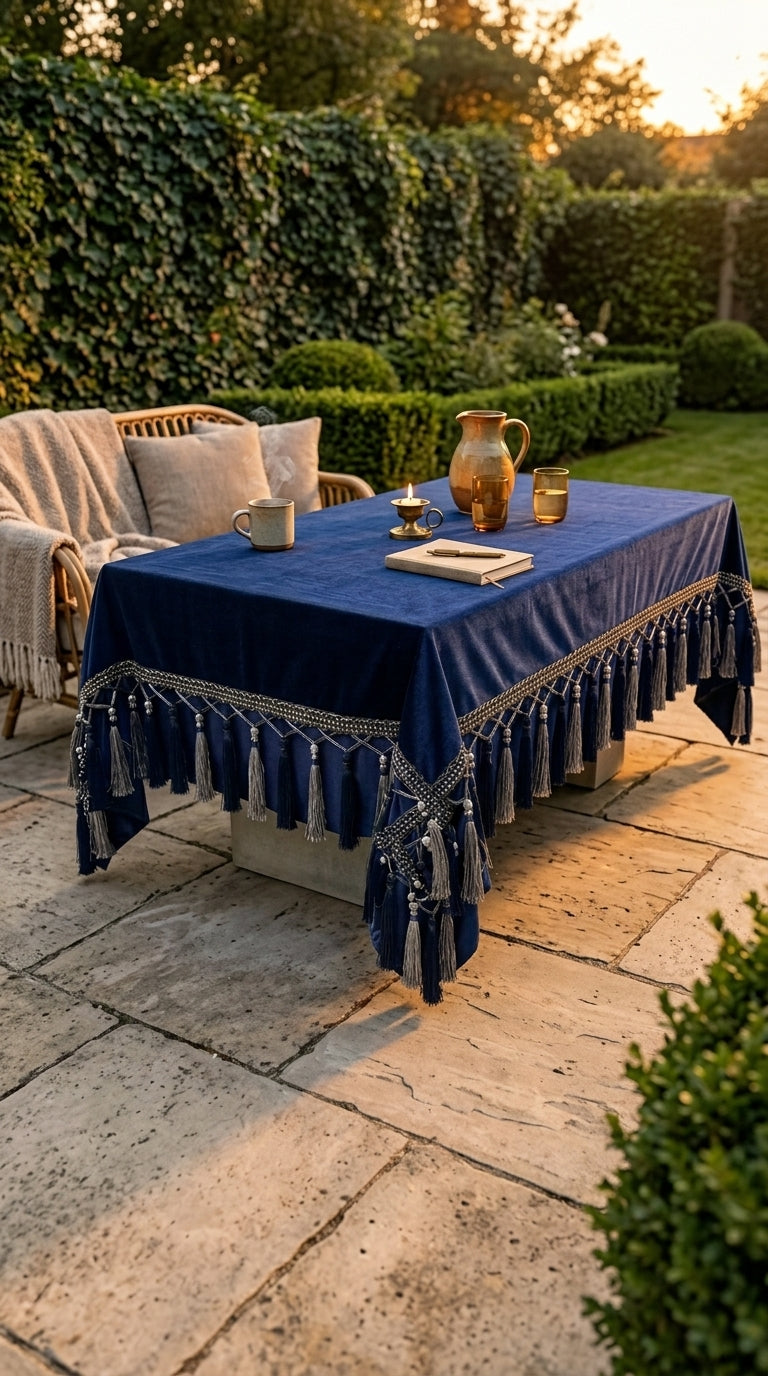 Velora Navy Tablecloth