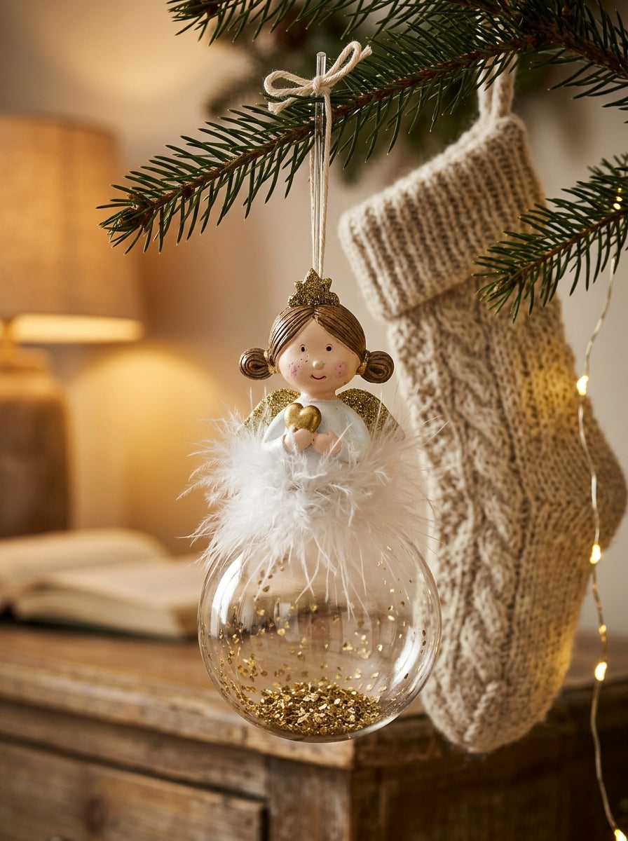 Golden Heart Angel Yılbaşı Ağacı Süsü