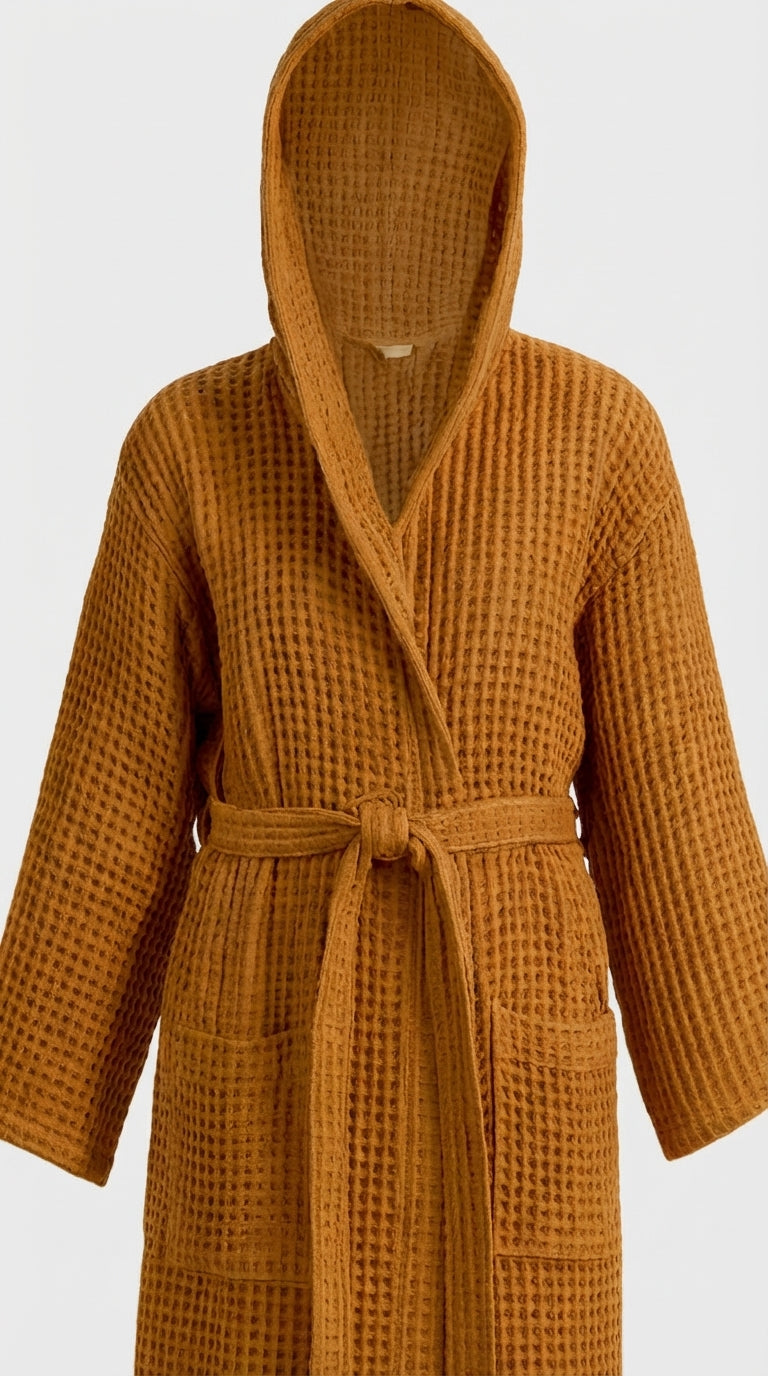 Mustard Waffle Bathrobe