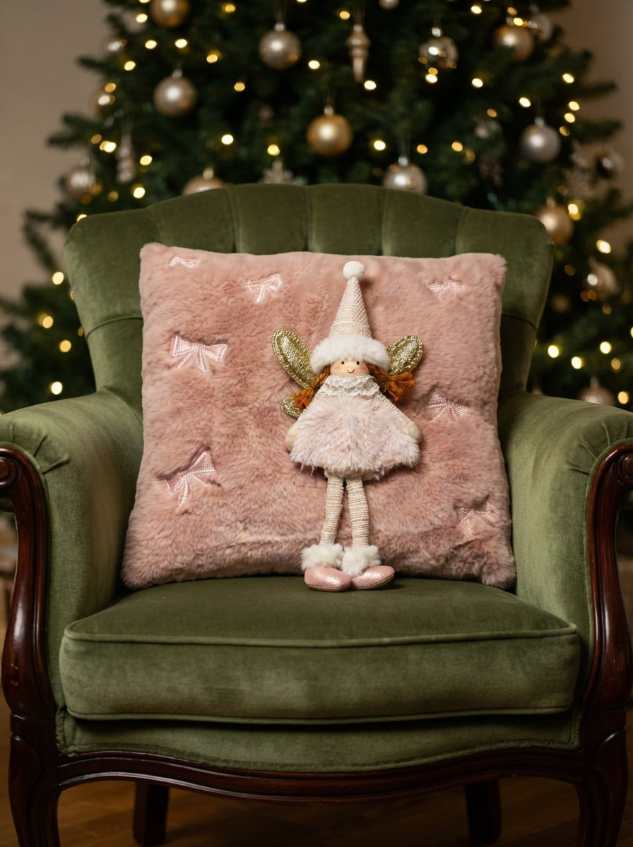 Blush Angel Dekoratif Yılbaşı Yastığı 35 x 35 CM