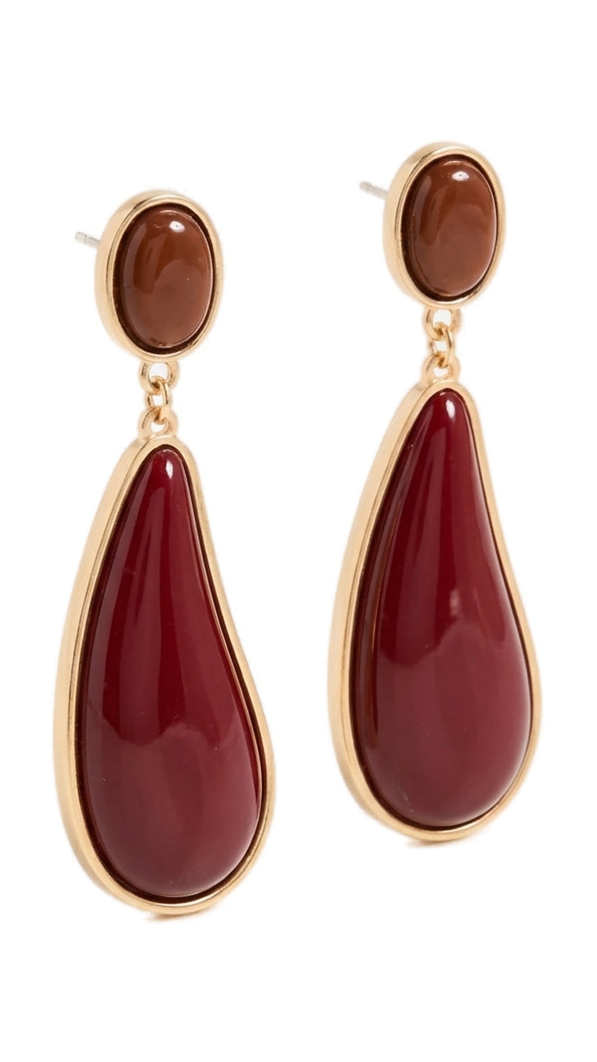 Burgundy Teardrop Earrings