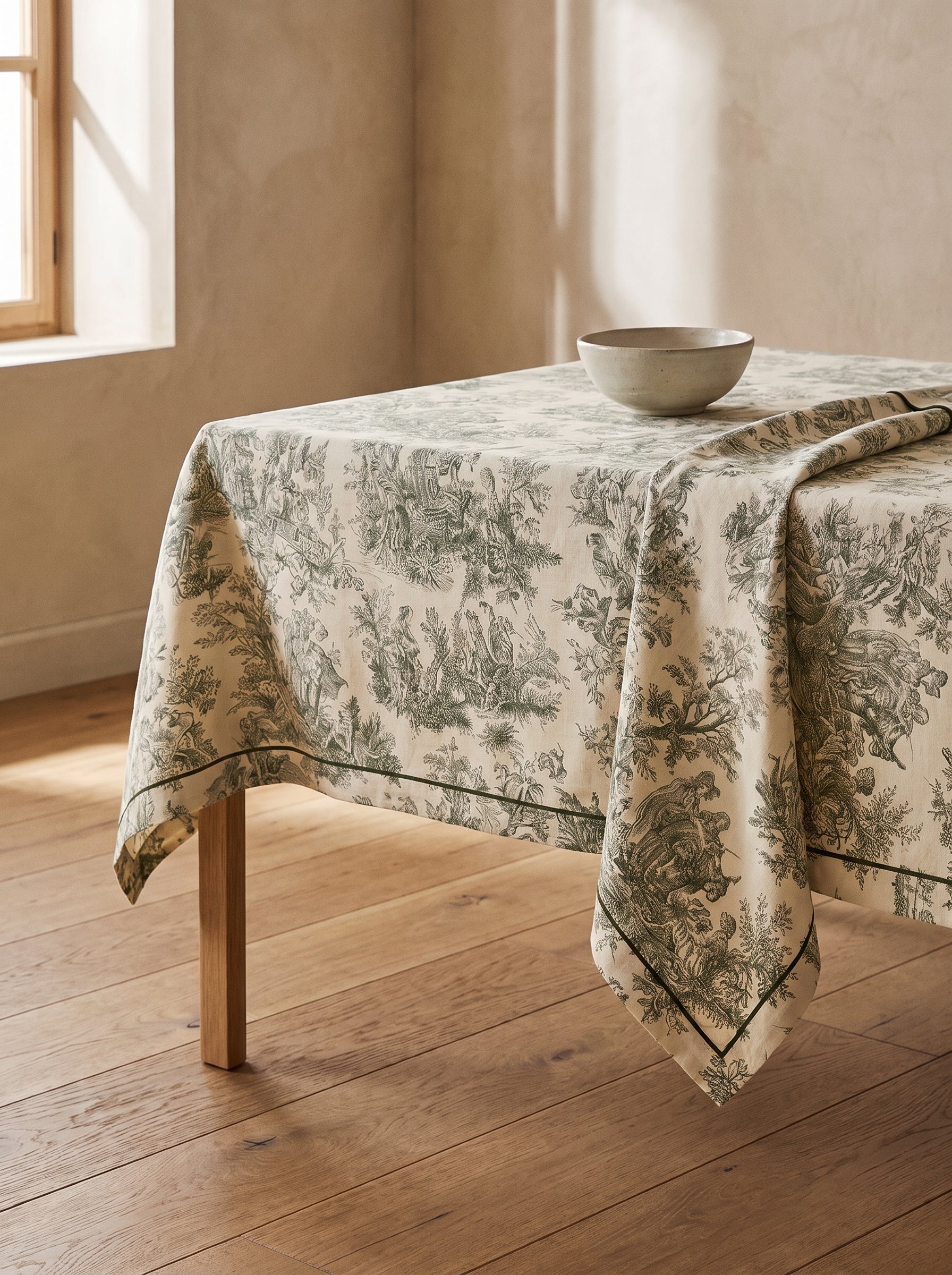 Toilea Verde Embroidered Masa Örtüsü