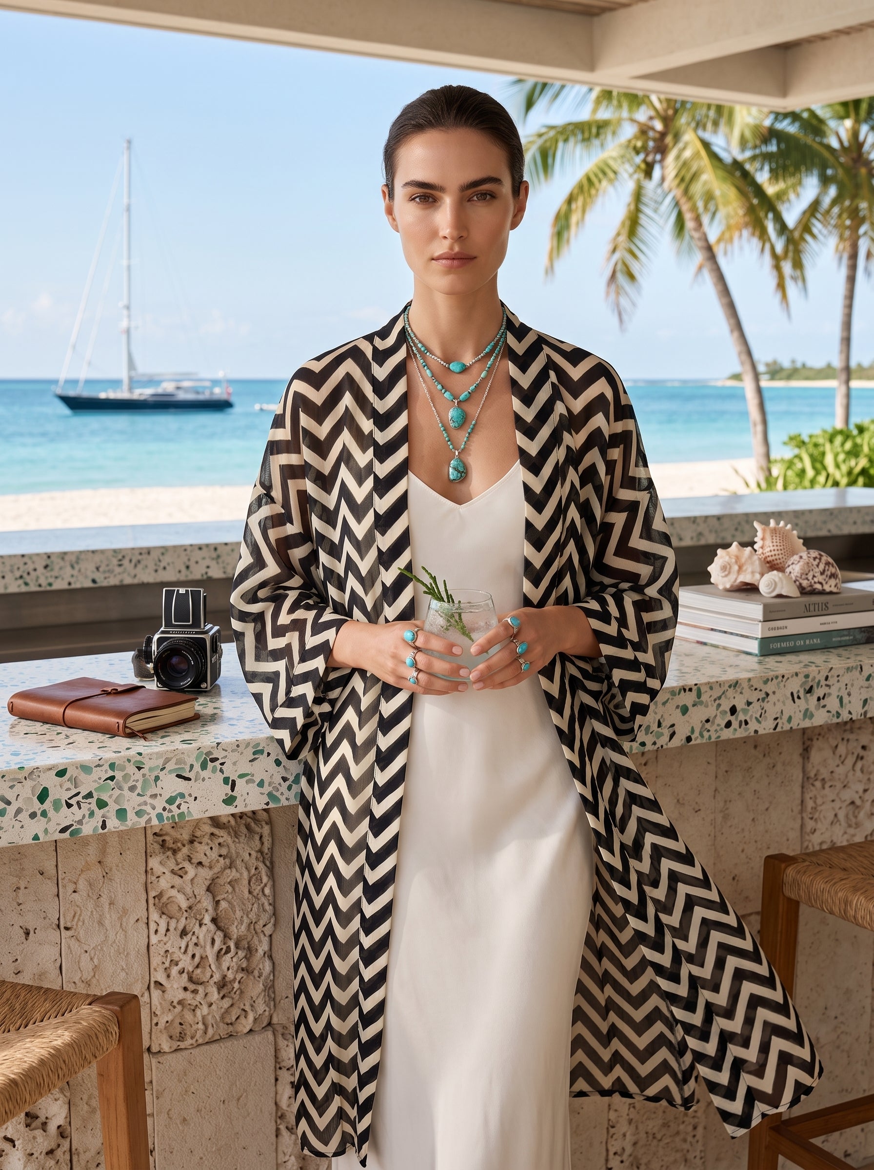 MISKA Noir Kimono