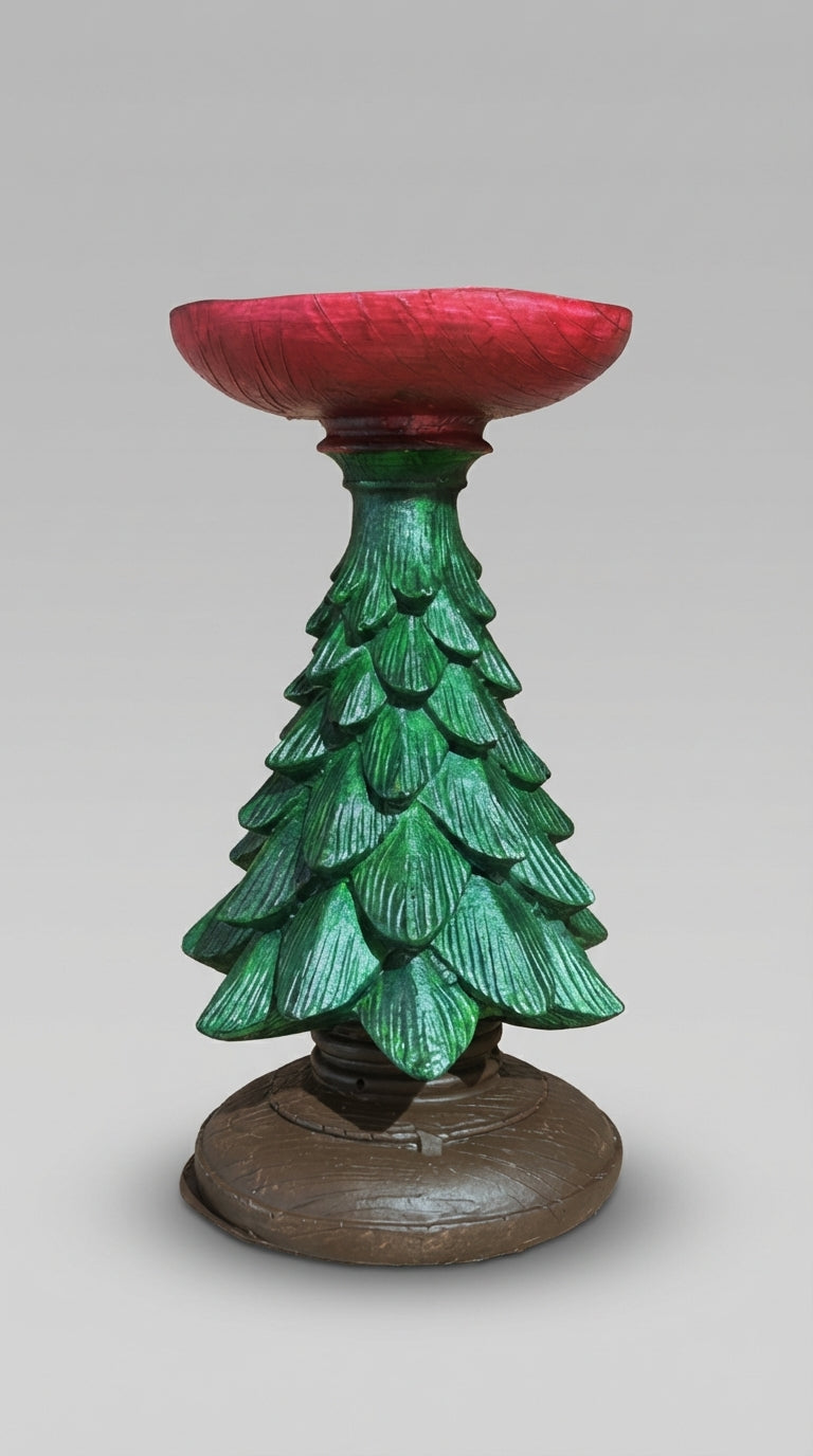 Yılbaşı Ağacı Formlu Seramik Mumluk