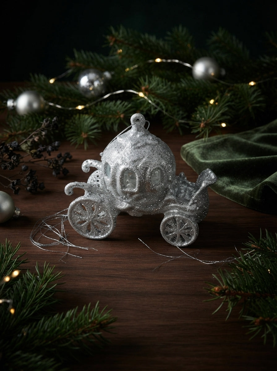 Silver Carriage Yılbaşı Ağaç Süsü 9 × 11 CM