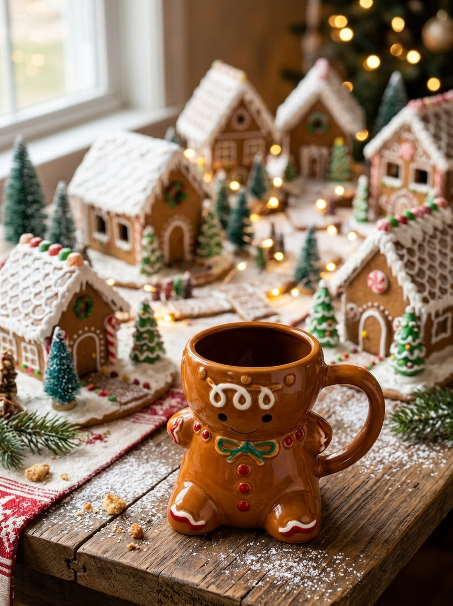 Gingerbread Christmas Magic – 3D Kurabiye Adam Dekoratif Yılbaşı Kupası
