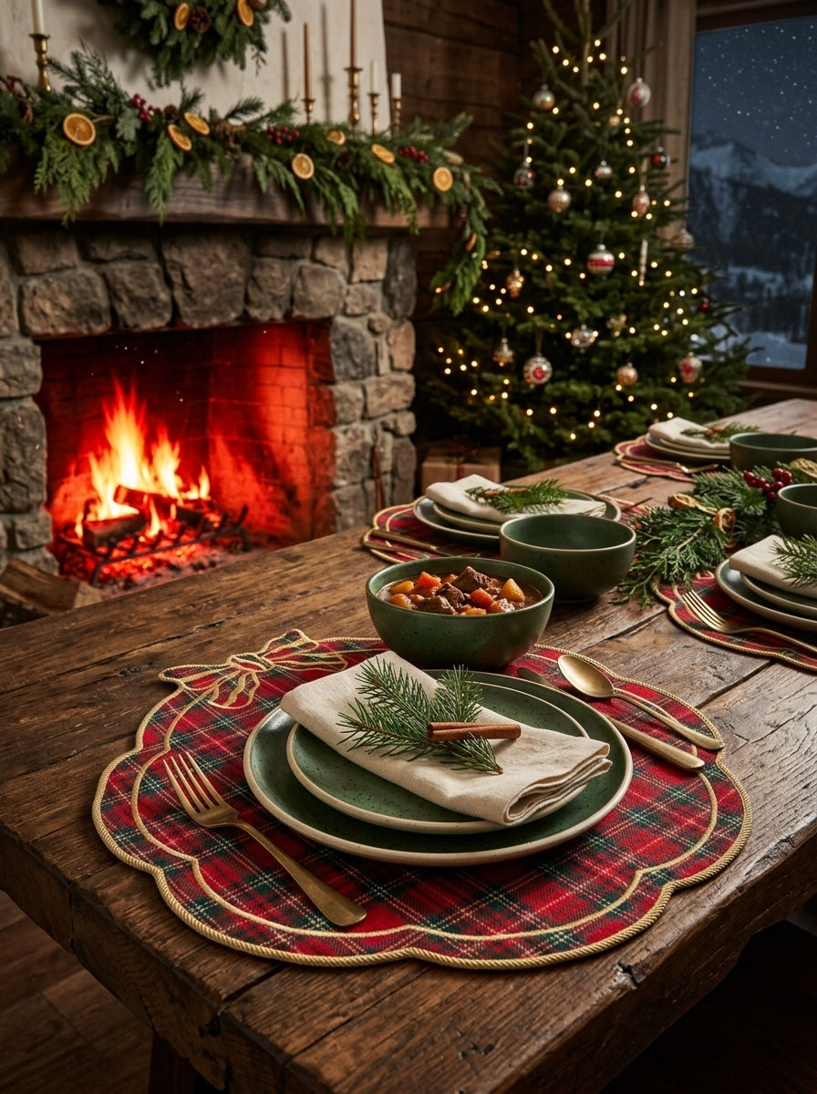 Tartan Rouge Bow Placemat