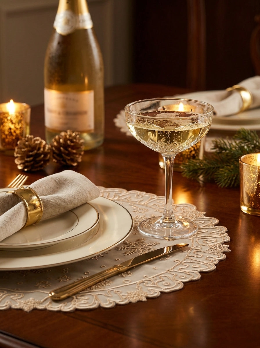 Merry Snowflakes Champagne Yılbaşı Supla