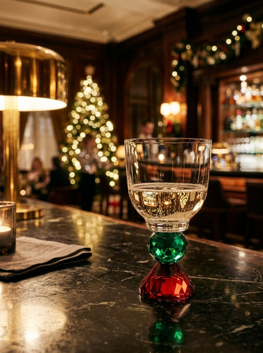 Emerald Ruby Lumi Coupe – New Year's Crystal Glass