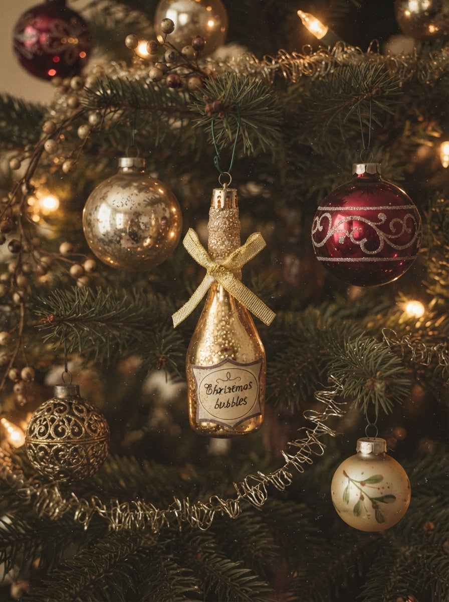 Christmas Bubbles Şampanya Şişesi Yılbaşı Ağacı Süsü