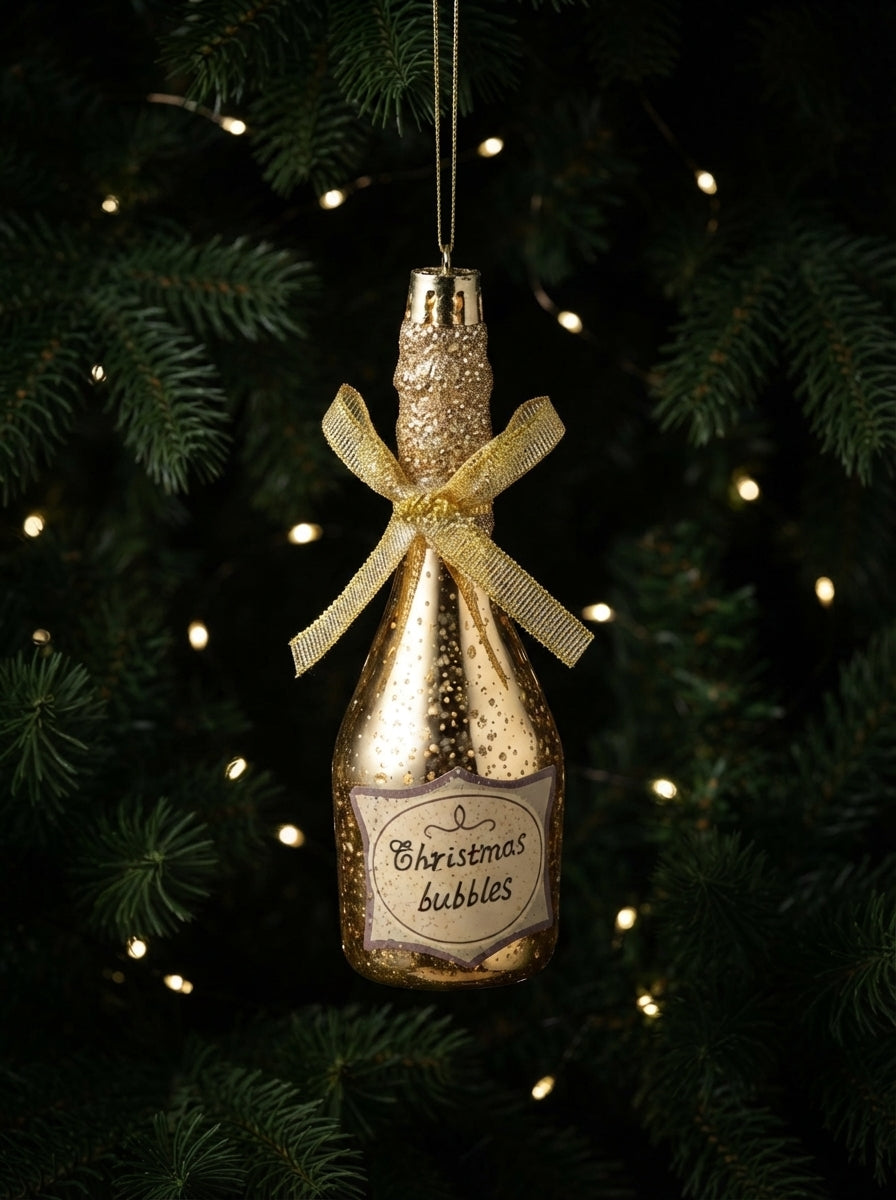 Christmas Bubbles Şampanya Şişesi Yılbaşı Ağacı Süsü