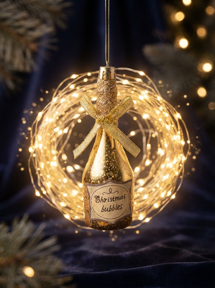 Christmas Bubbles Şampanya Şişesi Yılbaşı Ağacı Süsü