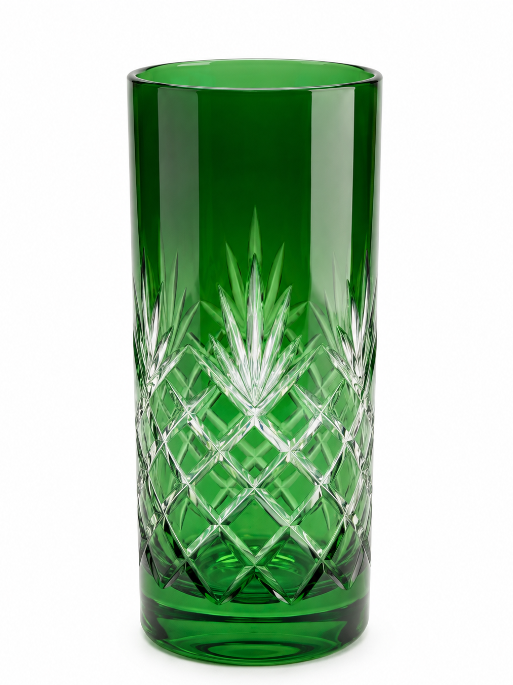 Astor Christmas Emerald Crystal Water Glass