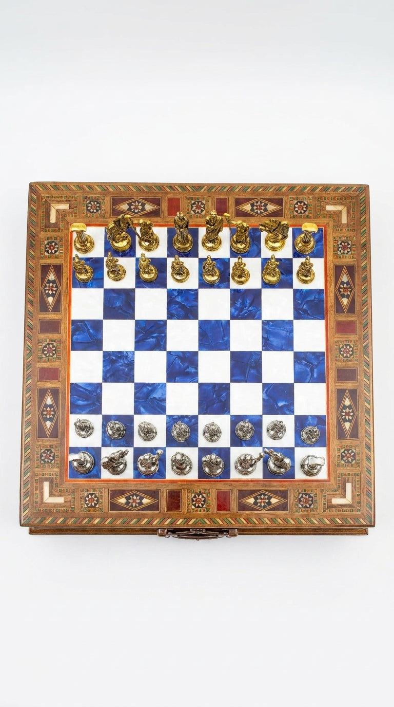 Roma Azure - Chess Set