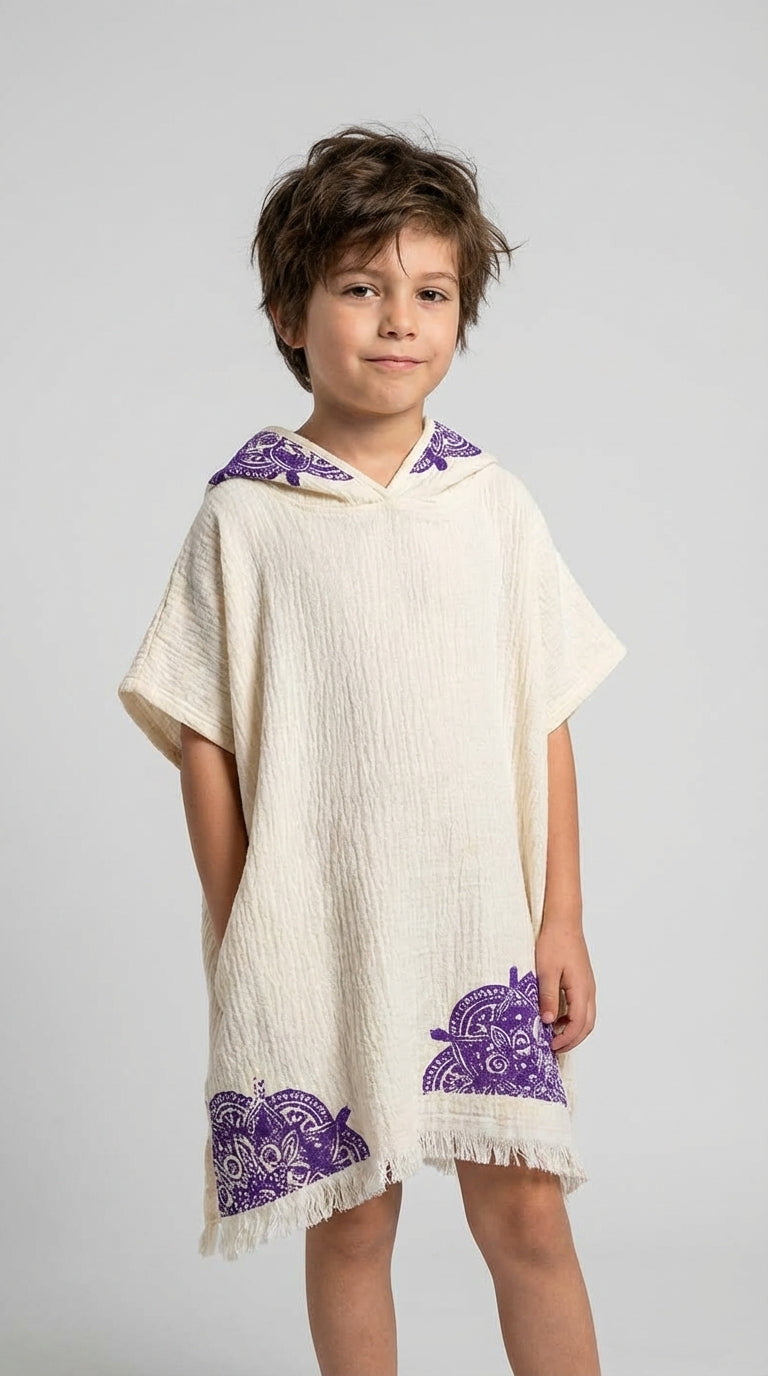 Mandala Drift Kids Poncho