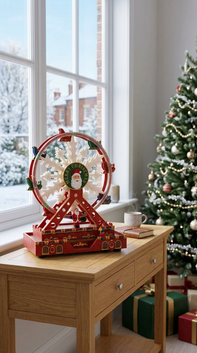 Merry Christmas Ferris Wheel Işıklı &Hareketli Yılbaşı Dönme Dolabı