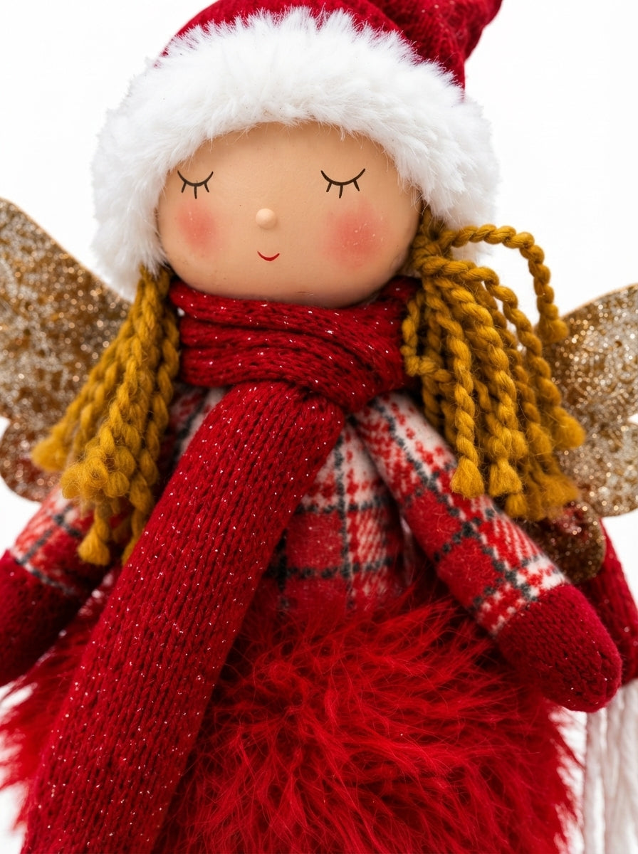 Ruby Christmas Angel Dekoratif Melek Figürü - 40 CM