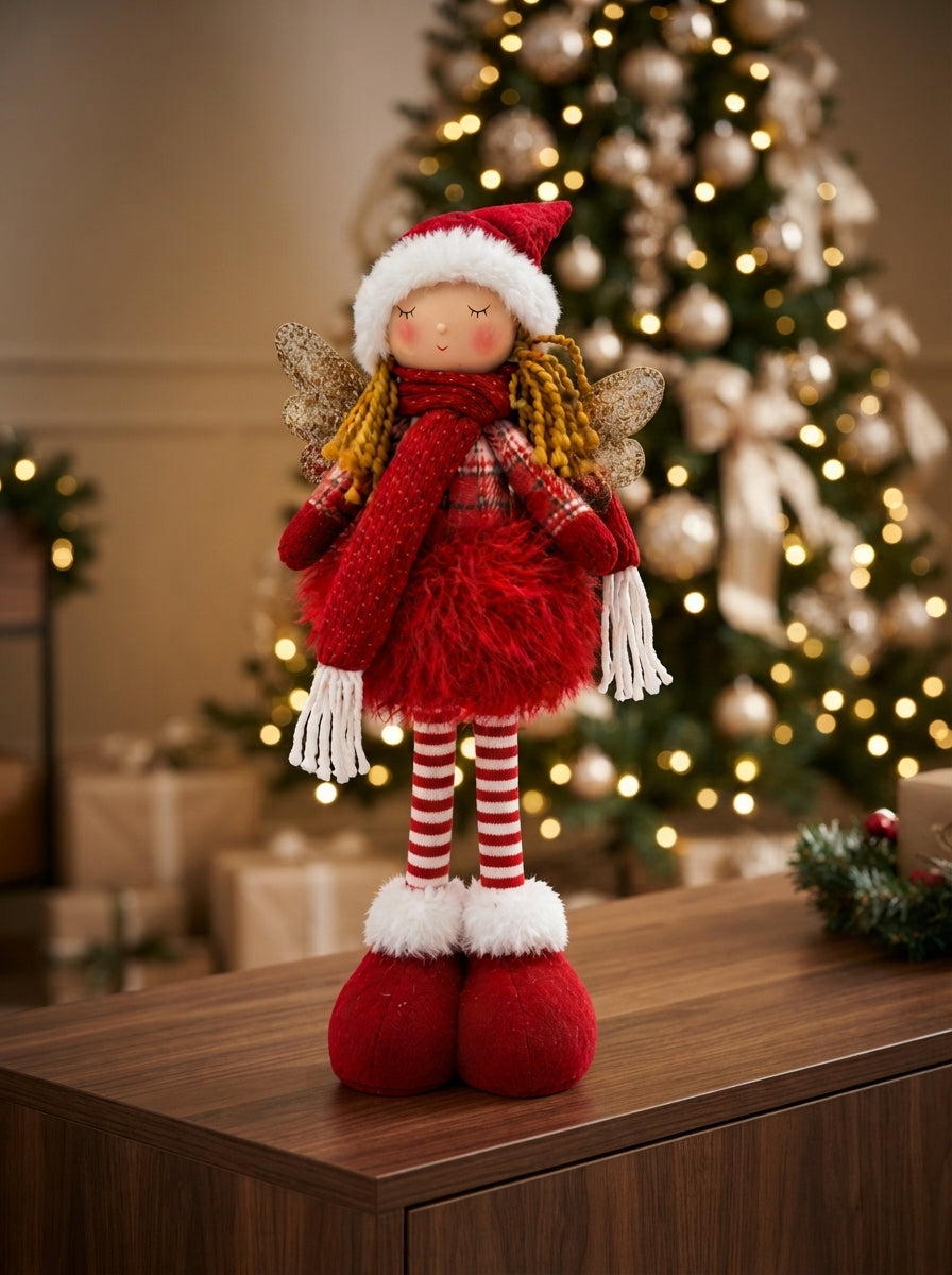 Ruby Christmas Angel Dekoratif Melek Figürü - 40 CM