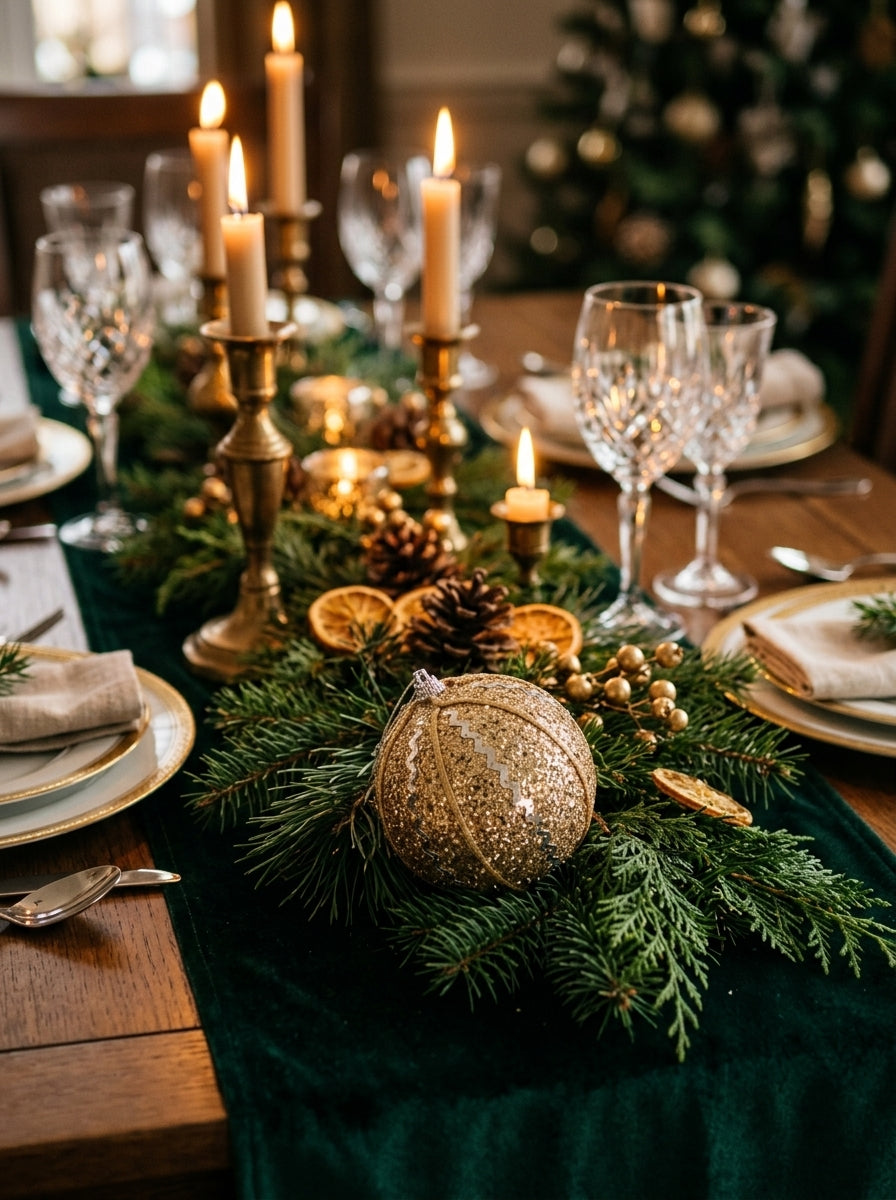 Golden Christmas Glow – Gold Dekoratif Yılbaşı Topu