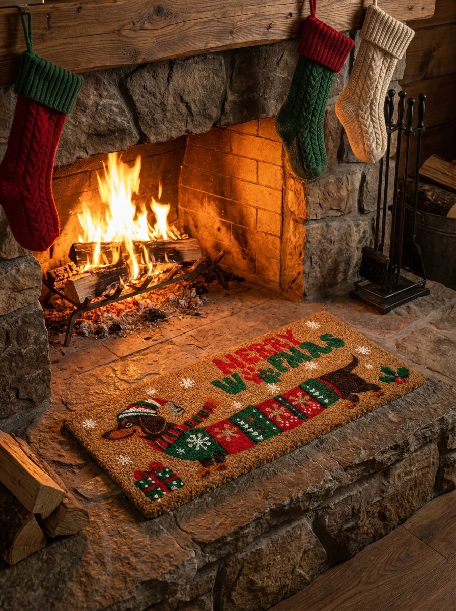 Merry Woofmas Christmas Kapı Paspası
