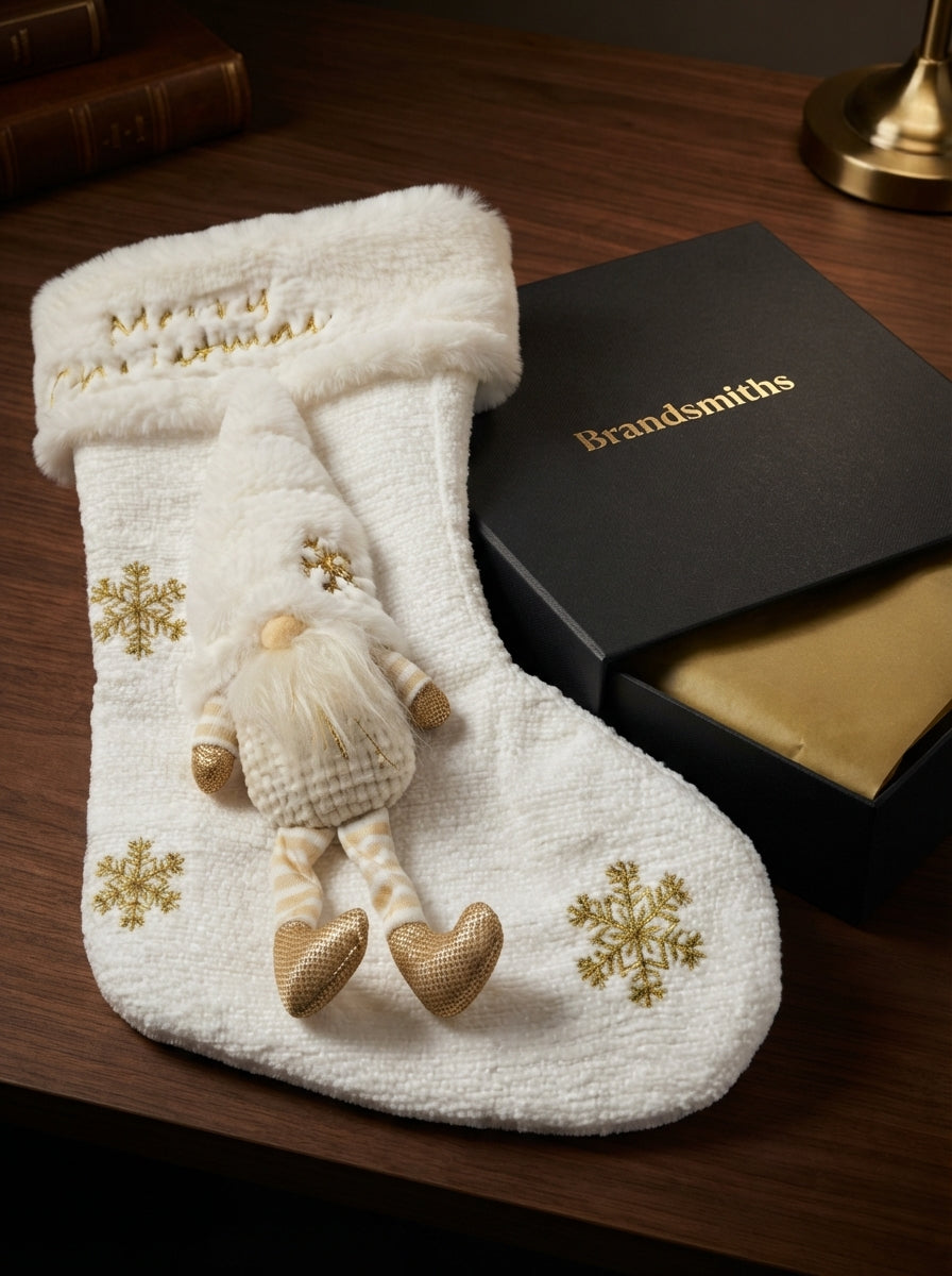 Ivory Gnome Dekoratif Yılbaşı Çorabı 42 CM