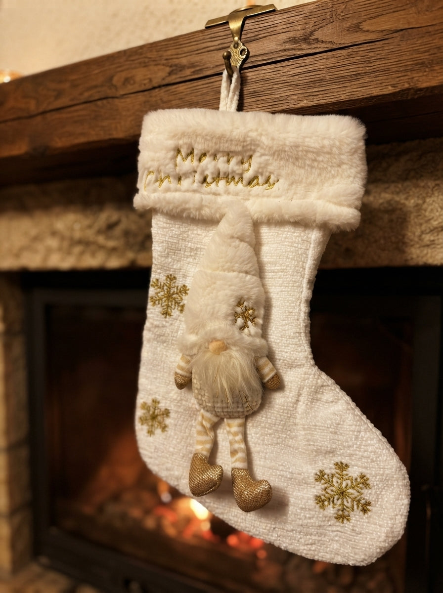 Ivory Gnome Dekoratif Yılbaşı Çorabı 42 CM