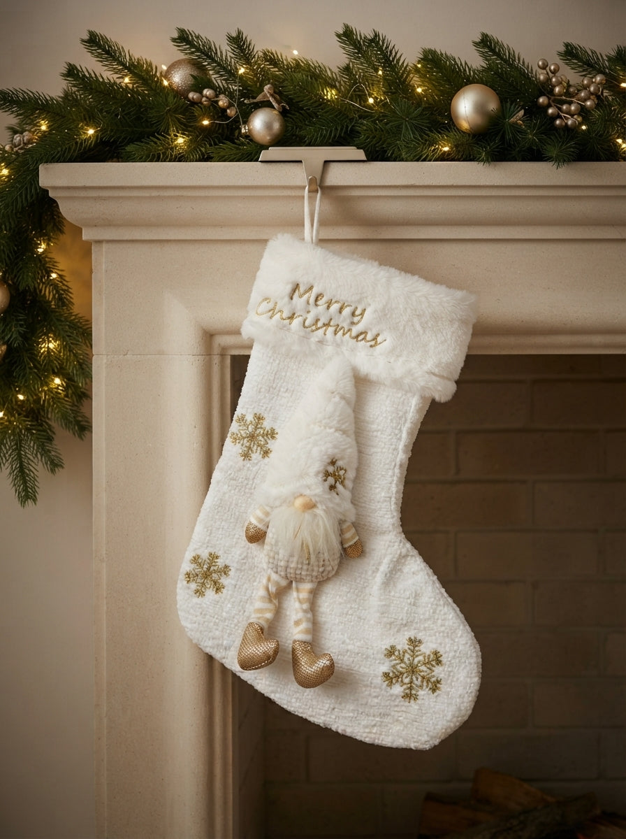 Ivory Gnome Dekoratif Yılbaşı Çorabı 42 CM