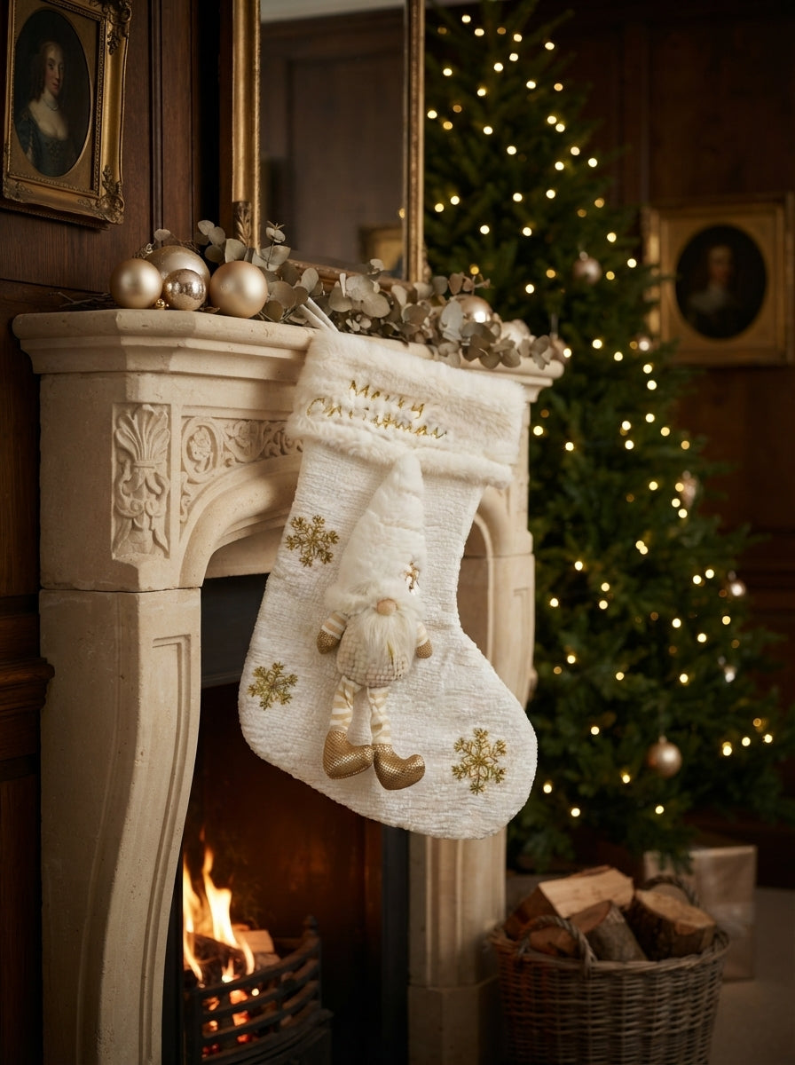 Ivory Gnome Dekoratif Yılbaşı Çorabı 42 CM
