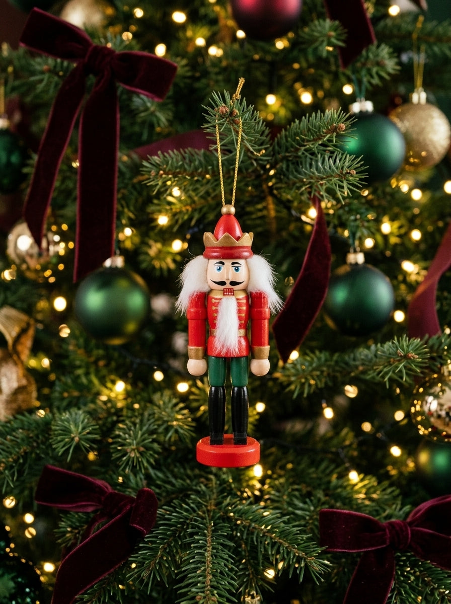 Royal Christmas Guard – Kırmızı Üniformalı Fındıkkıran Asker Yılbaşı Ağacı Süsü - 12 CM