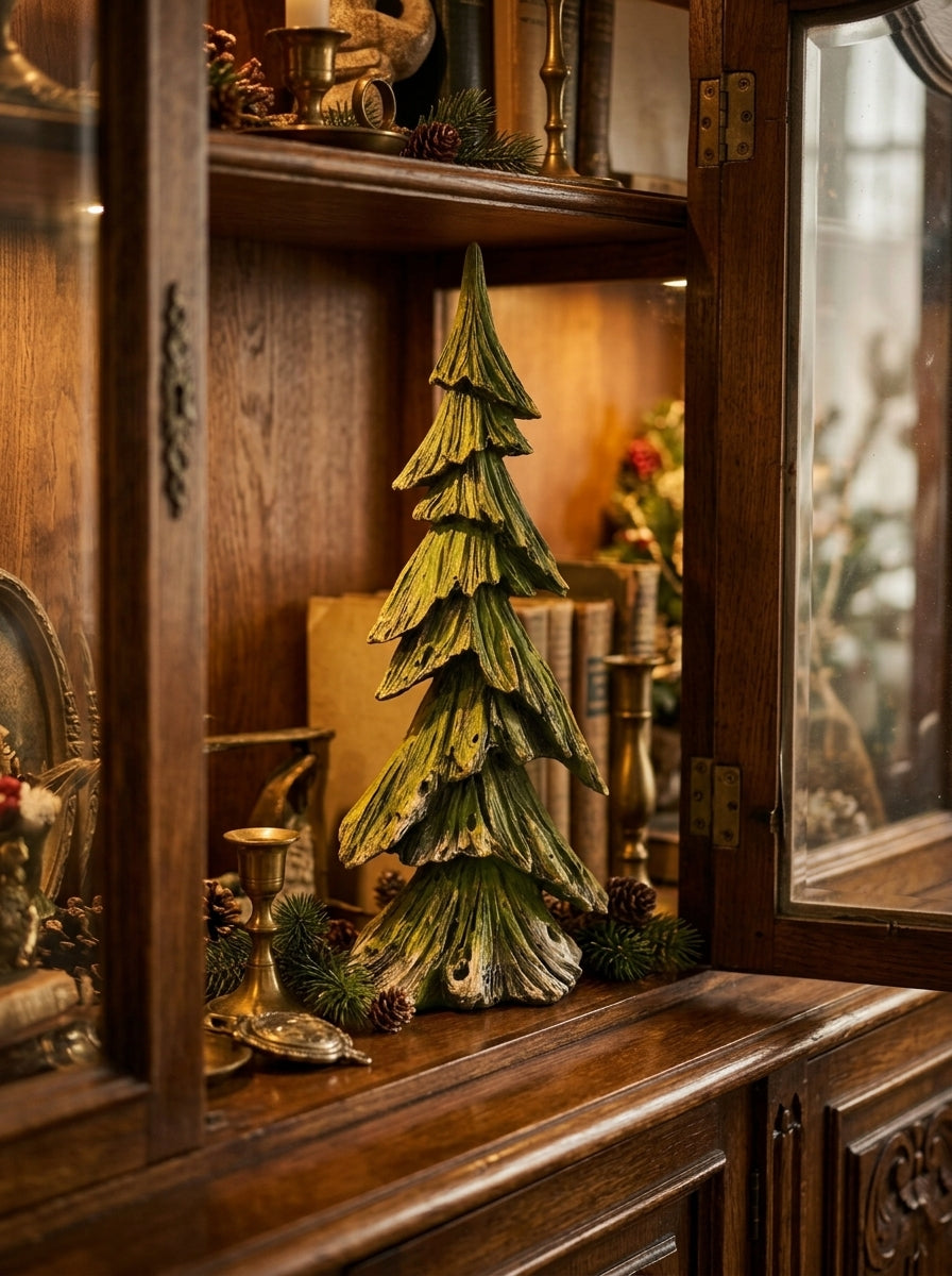 Enchanted Forest Yeşil Eskitme Dekoratif Yılbaşı Ağacı – 38 CM