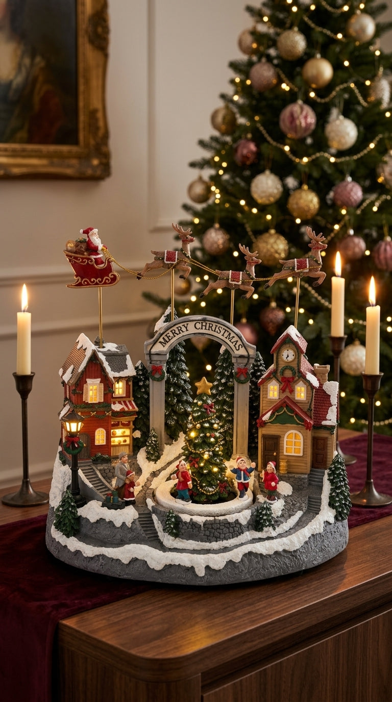 Merry Christmas Village Işıklı &Hareketli Yılbaşı Köyü
