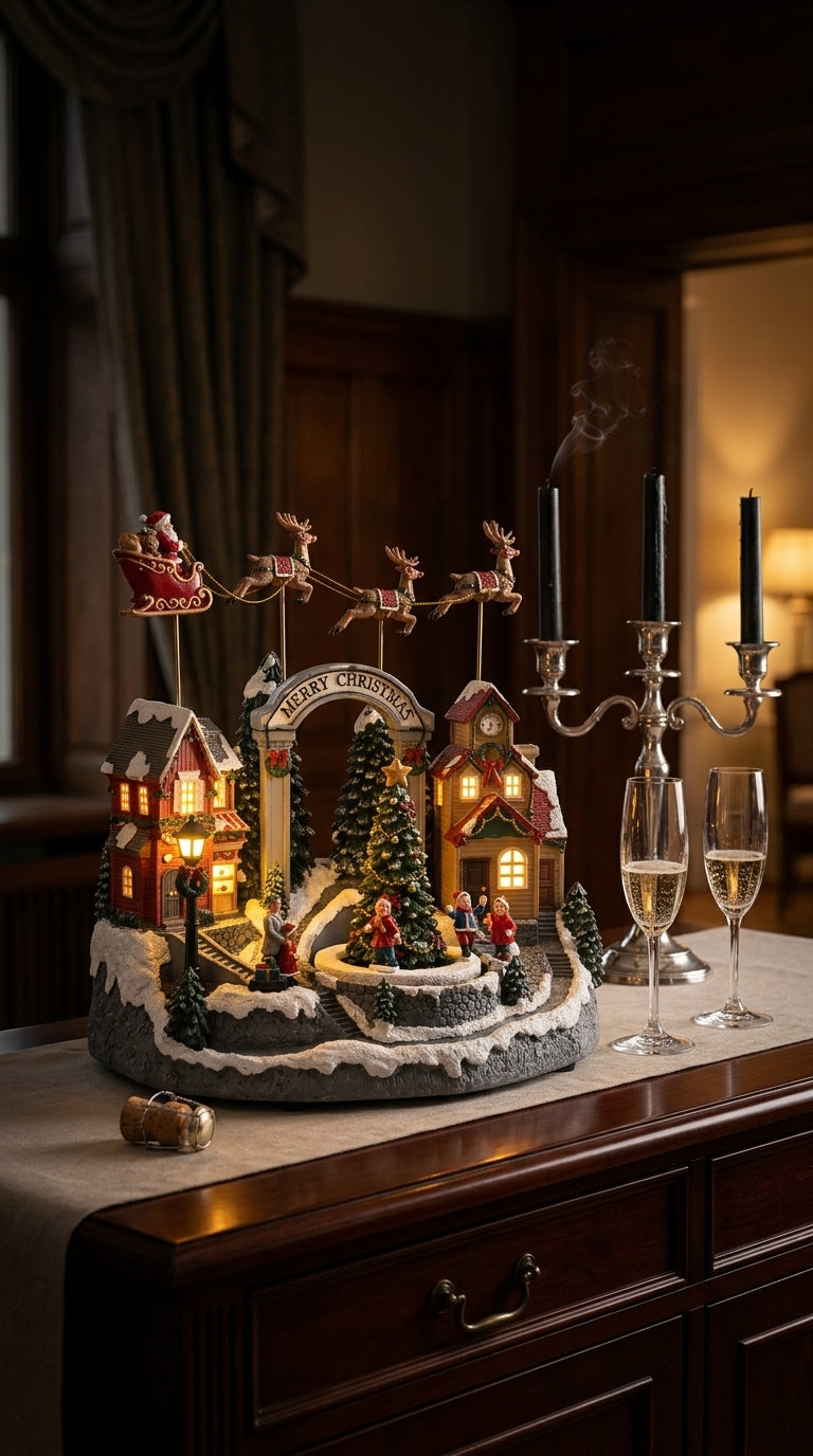 Merry Christmas Village Işıklı &Hareketli Yılbaşı Köyü