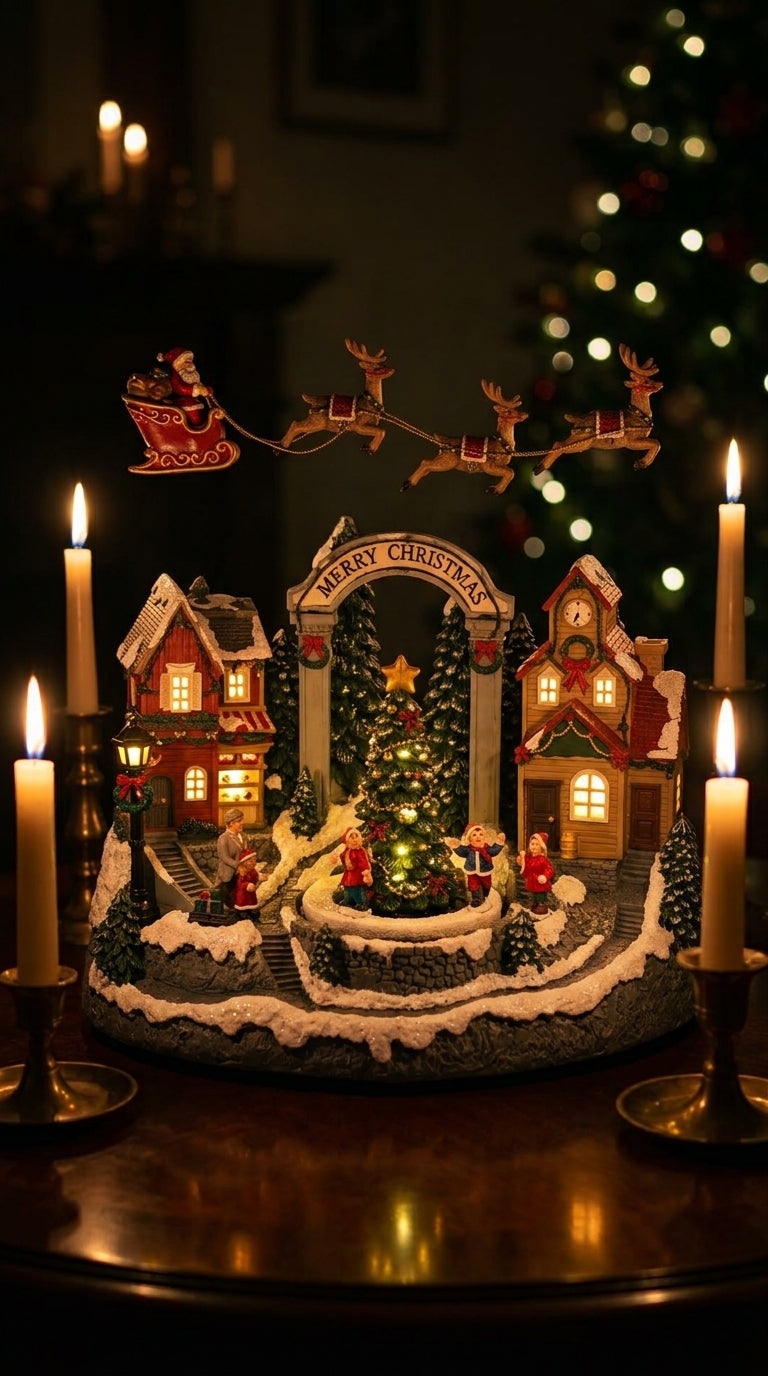 Merry Christmas Village Işıklı &Hareketli Yılbaşı Köyü
